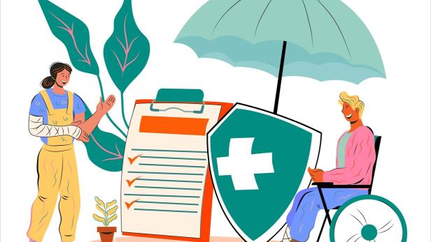 Health medical insurance and trauma treatment flat vector illustration isolated.